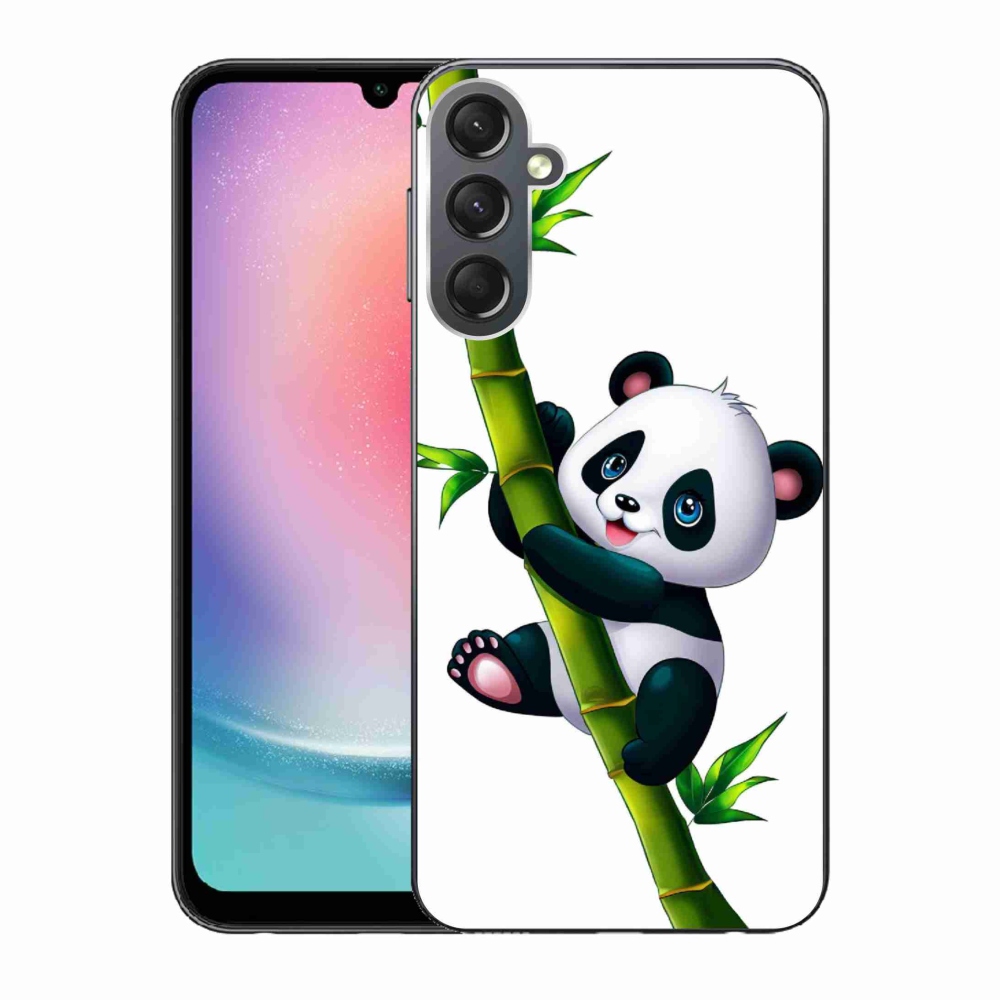 Gelový kryt mmCase na Samsung Galaxy A24 - panda na bambusu