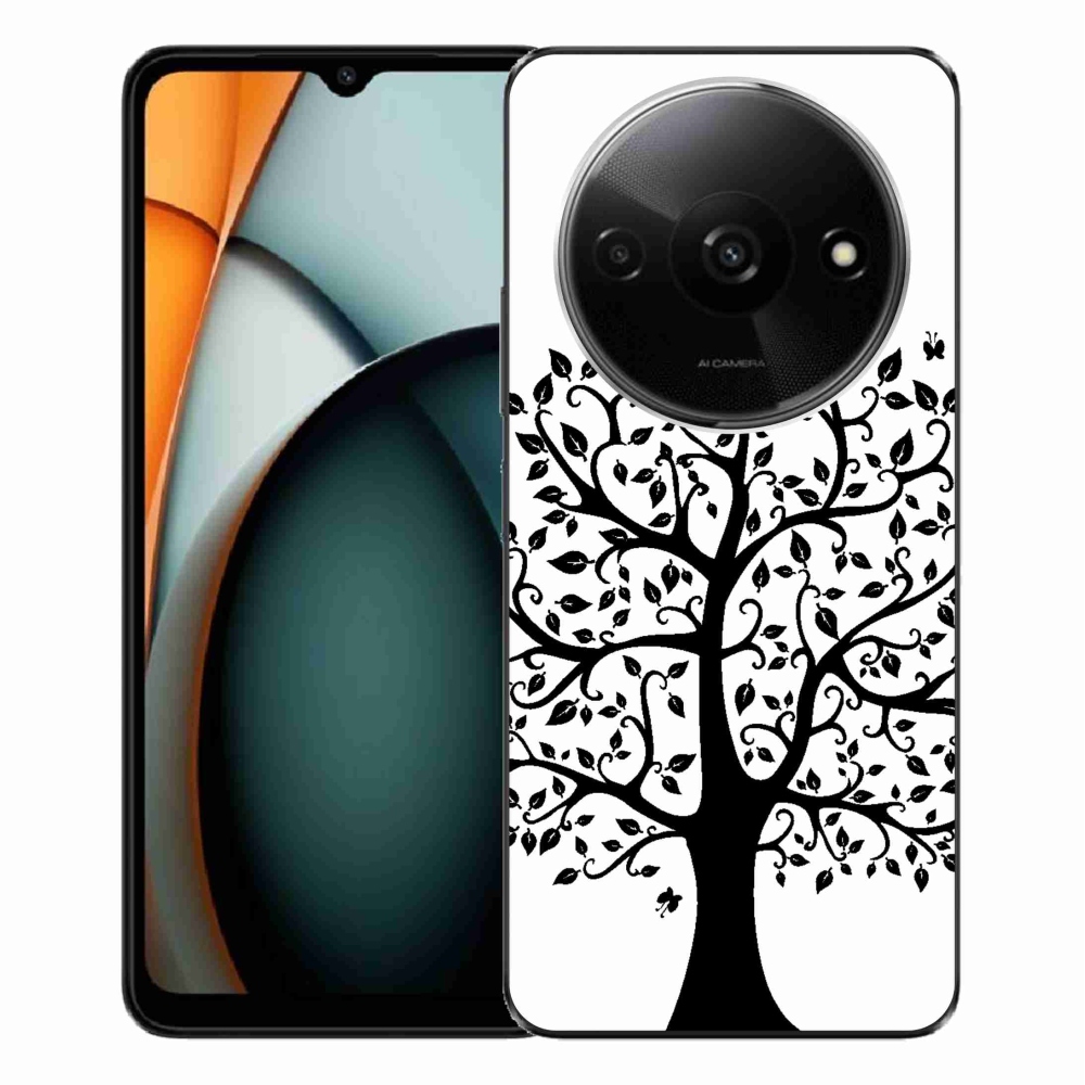 Gelový kryt mmCase na Xiaomi Redmi A3 - černobílý strom