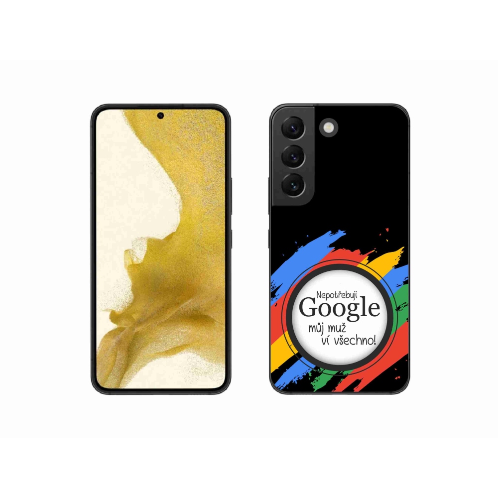 Gelový kryt mmCase na Samsung Galaxy S22 5G - muž ví všechno černé pozadí