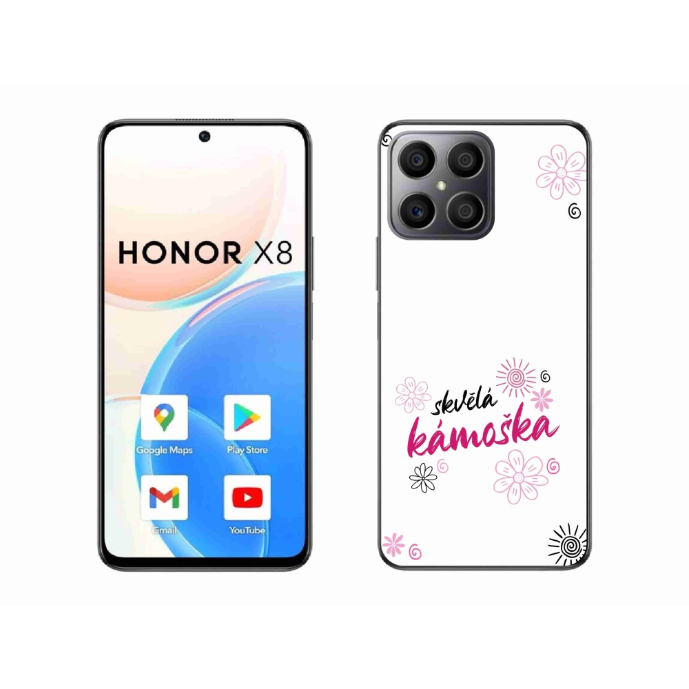 Gelový kryt mmCase na Honor X8 4G - skvělá kámoška bílé pozadí