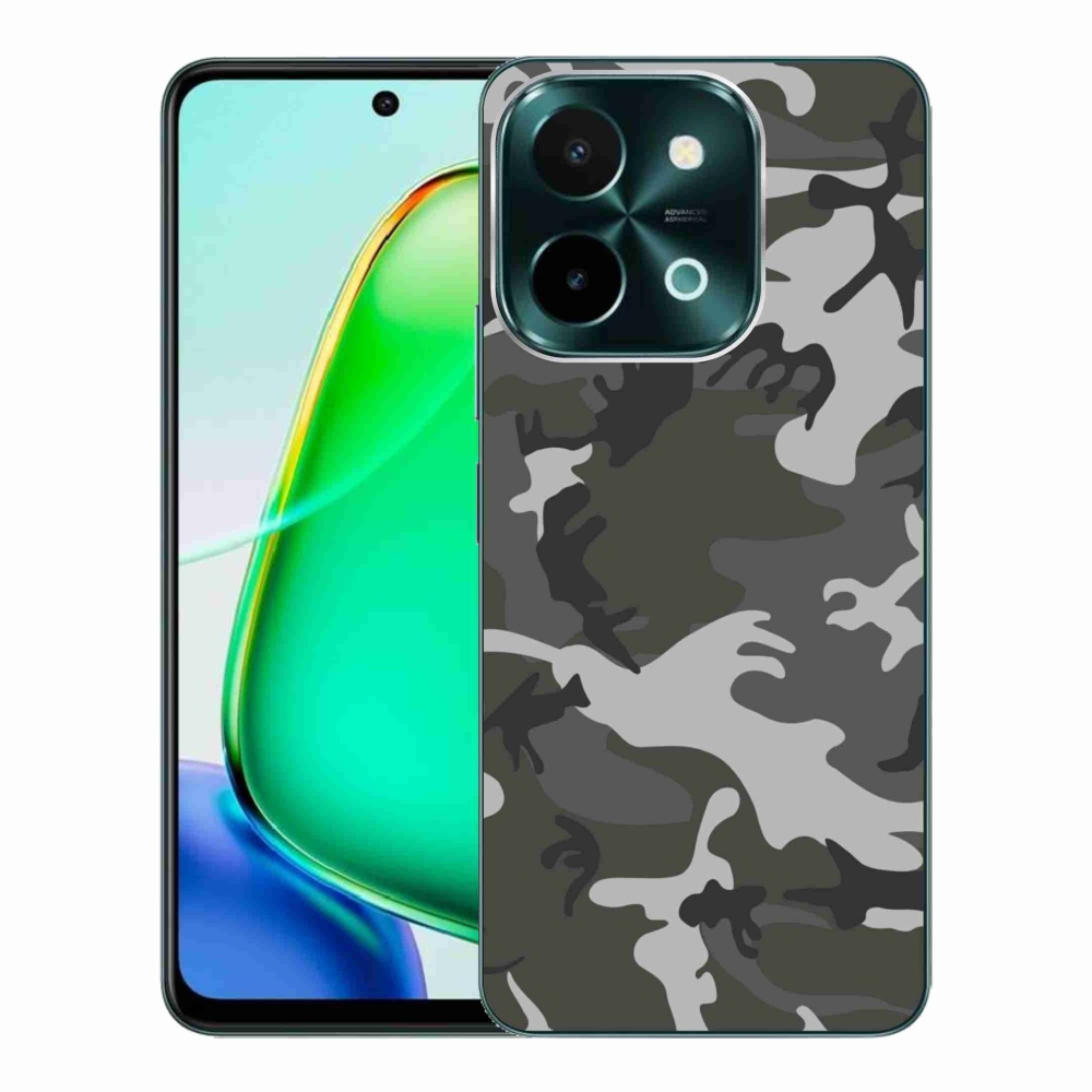 Gelový kryt mmCase na Vivo Y28 - maskáčový vzor