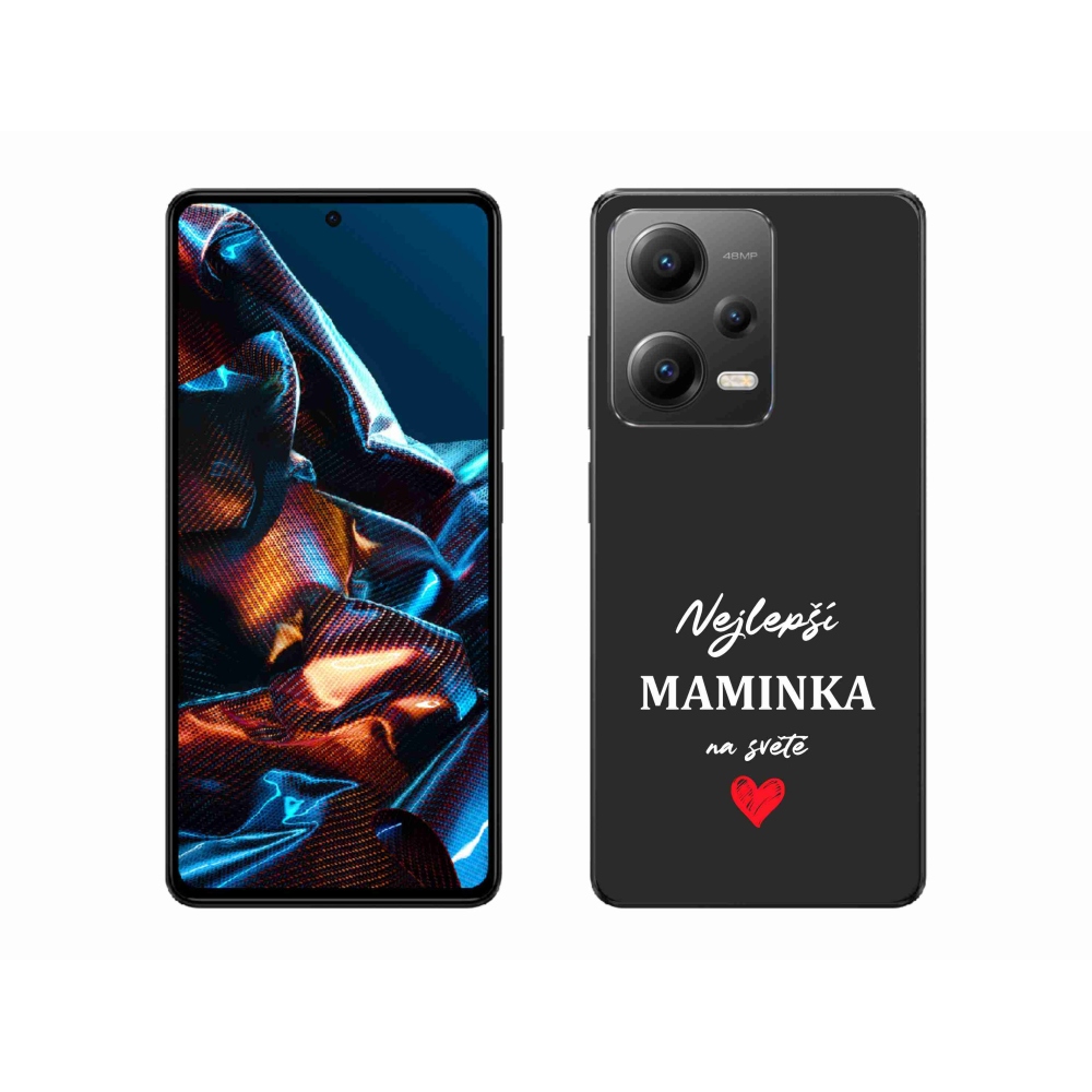 Gelový kryt mmCase na Xiaomi Redmi Note 12 Pro 5G - nejlepší maminka 1 černé pozadí