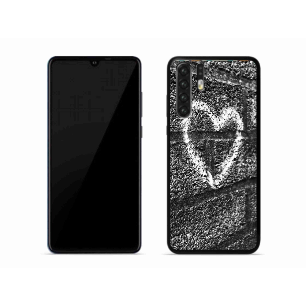 Gelový kryt mmCase na mobil Huawei P30 Pro - srdce na zdi