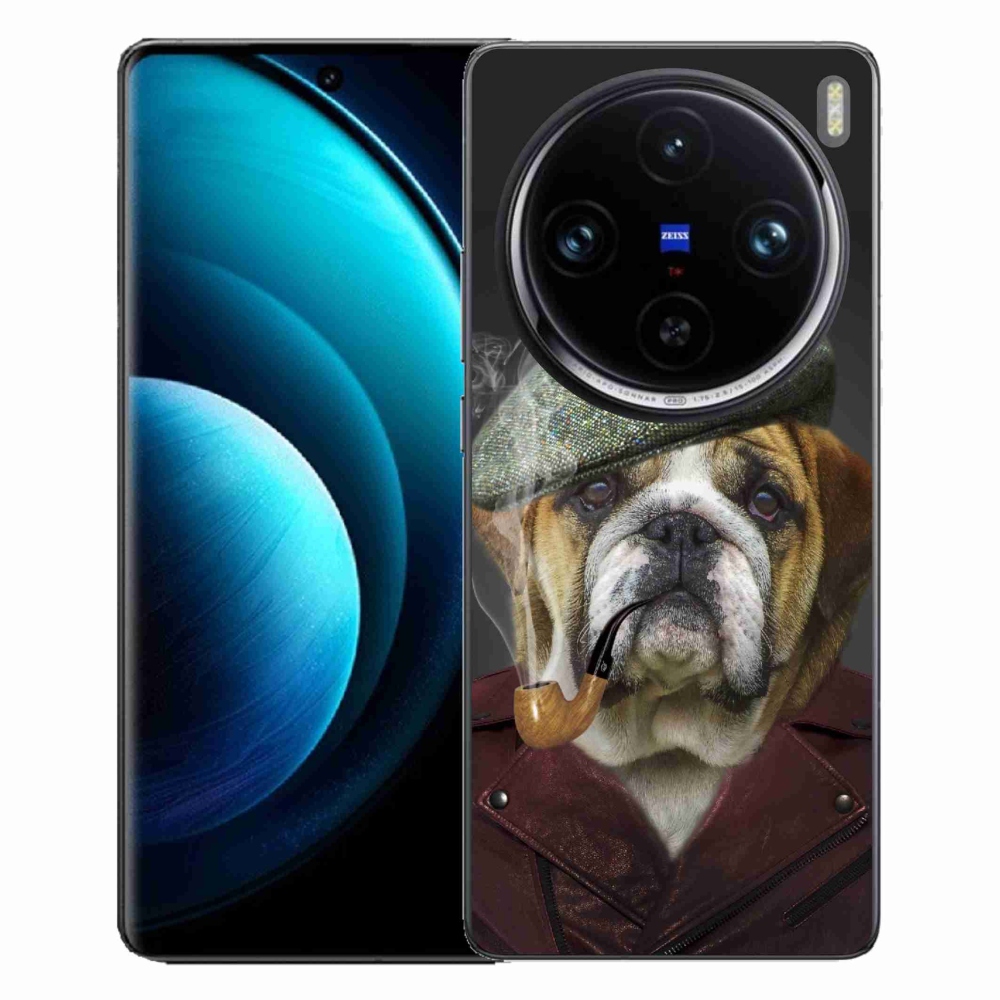 Gelový kryt mmCase na Vivo X100 Pro 5G - pes s fajfkou