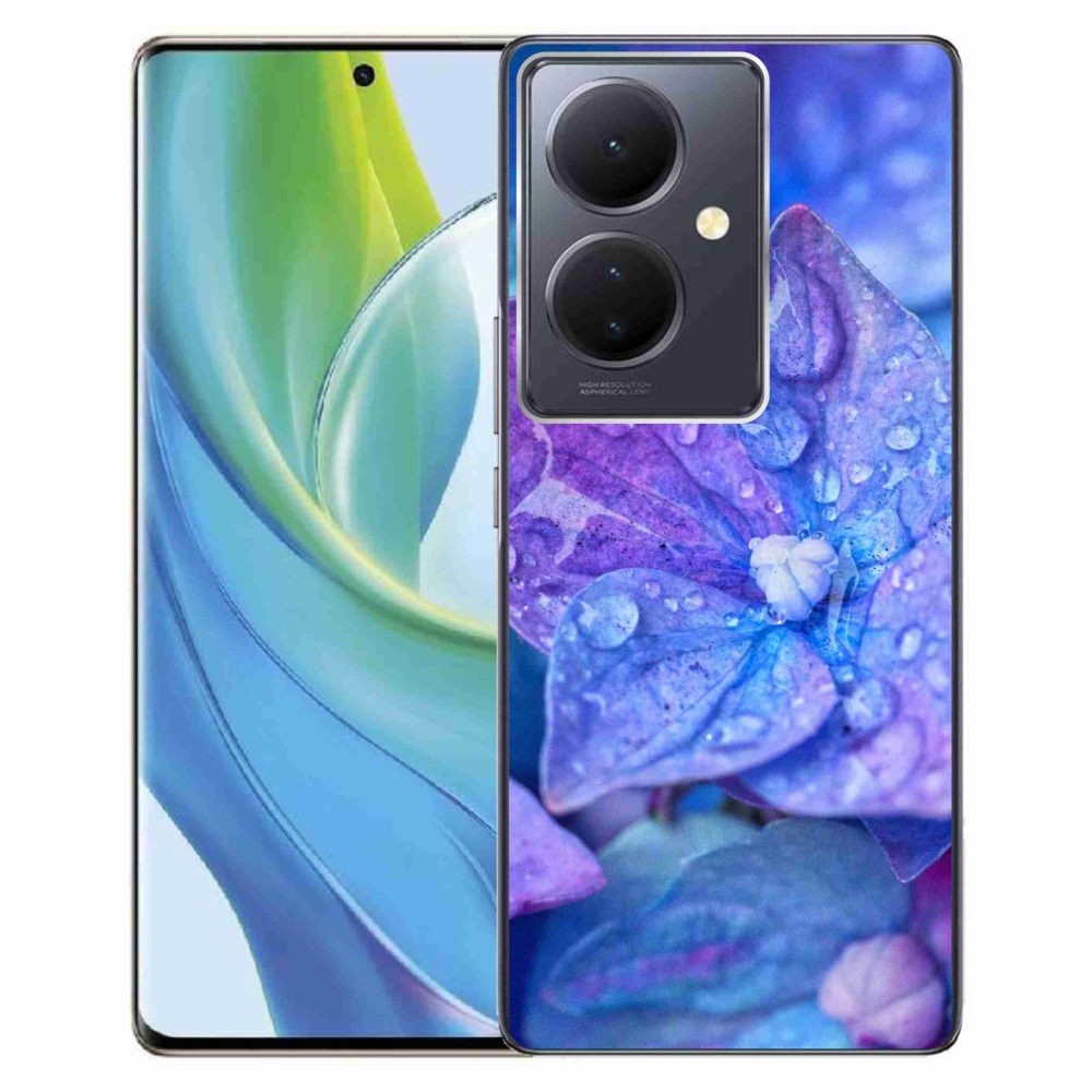 Gelový kryt mmCase na Vivo V29 Lite 5G - fialový květ