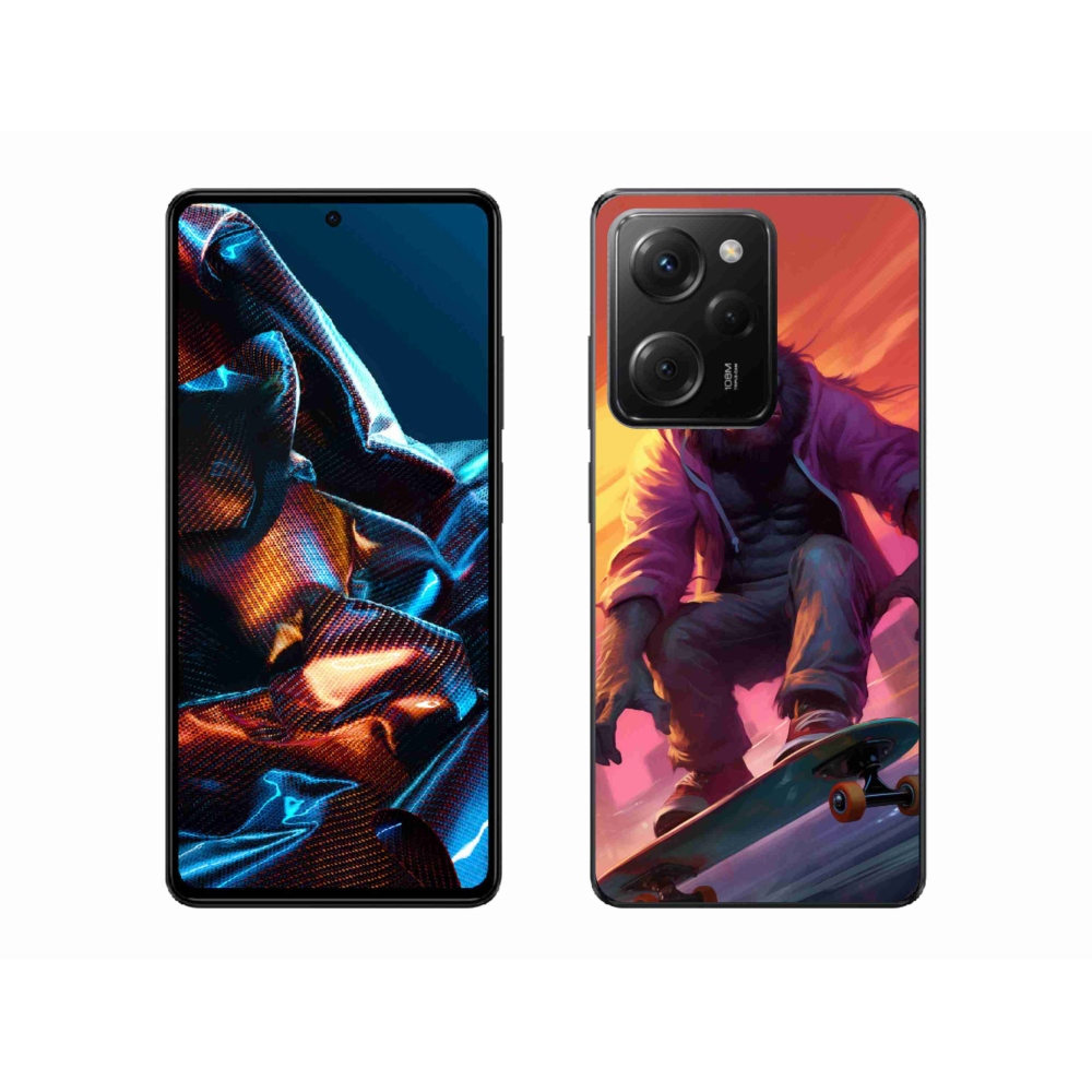 Gelový kryt mmCase na Xiaomi Poco X5 Pro 5G - gorila na skateboardu