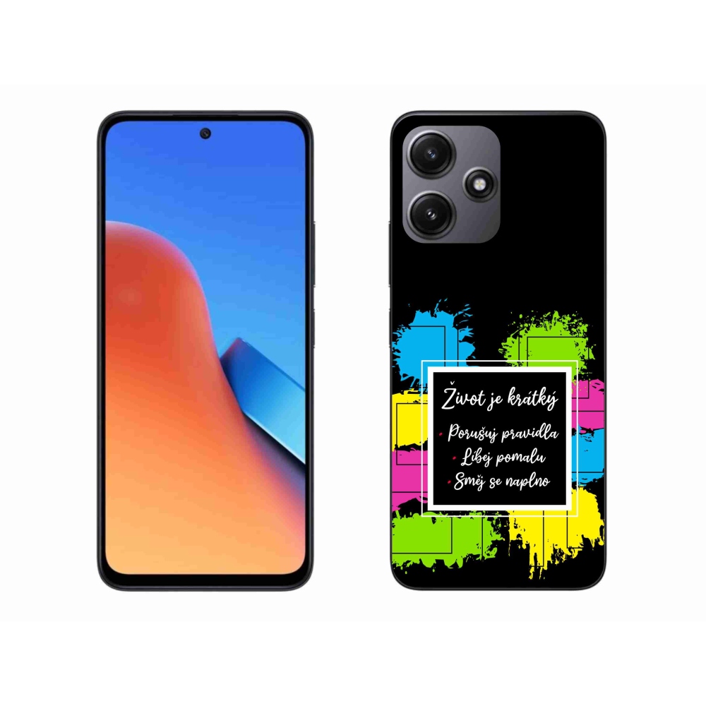 Gelový kryt mmCase na Xiaomi Redmi 12 5G - citát 5 černé pozadí
