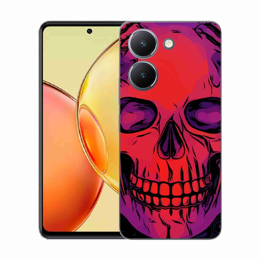 Gelový kryt mmCase na Vivo Y36 - lebka