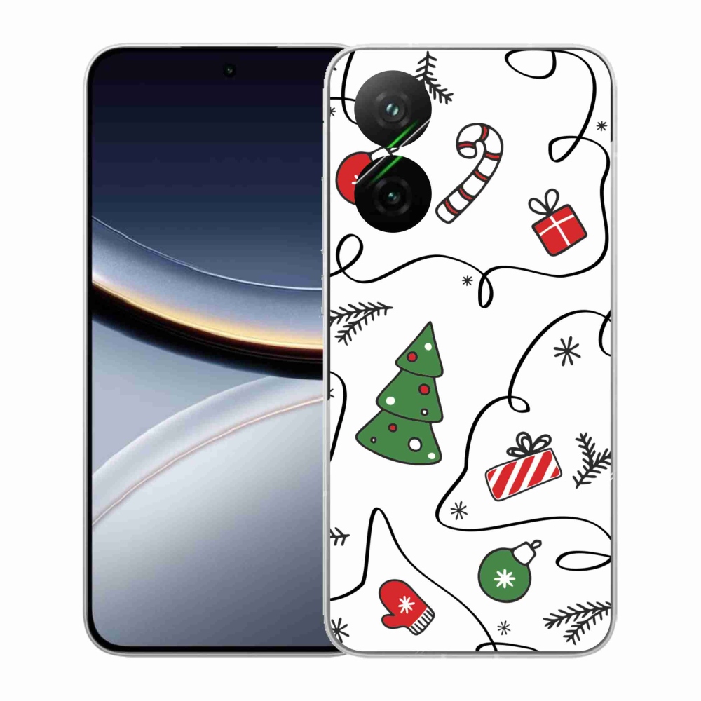 Gelový kryt mmCase na Xiaomi Poco F7 5G - vánoční motivy