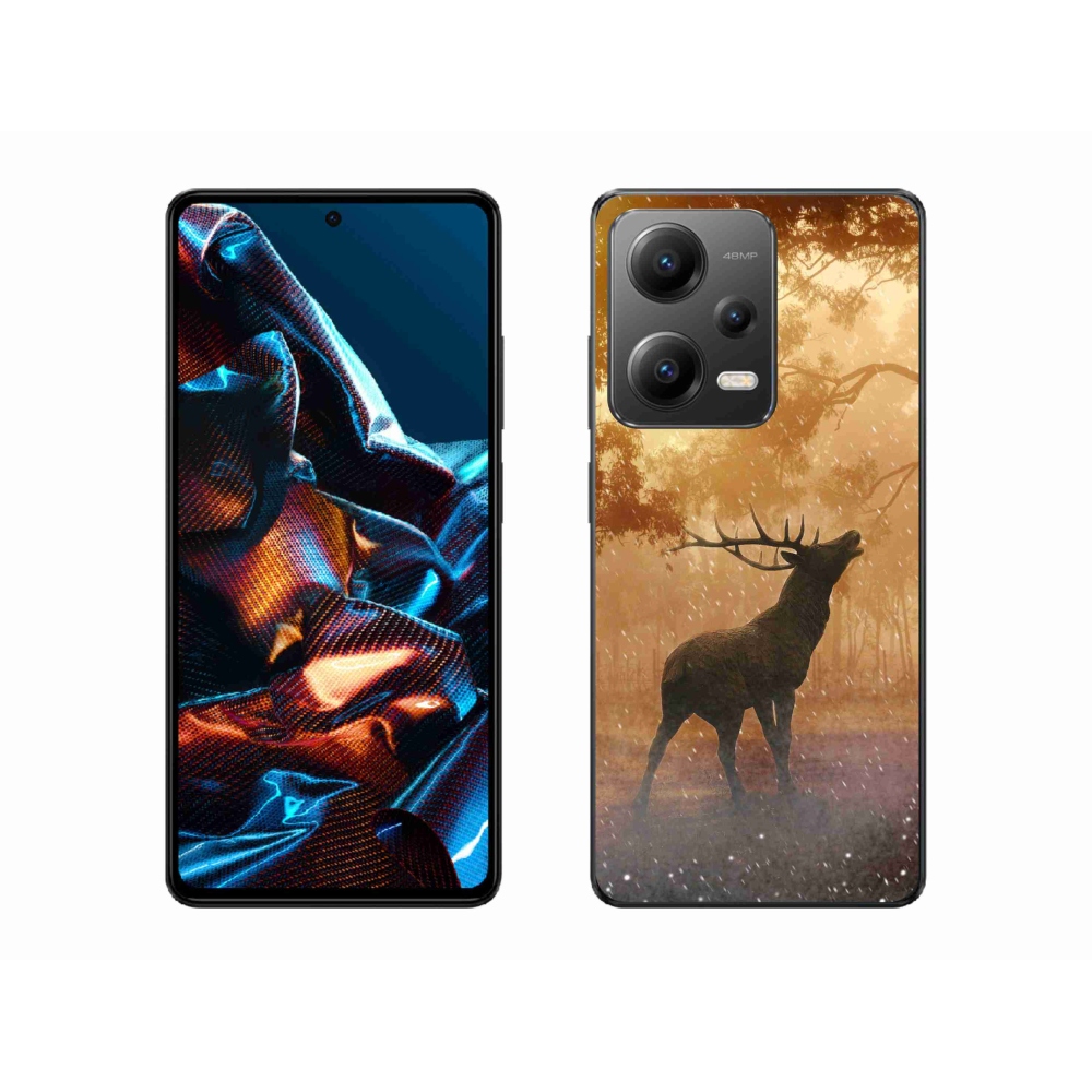 Gelový kryt mmCase na mobil Xiaomi Redmi Note 12 Pro 5G - jelen v říji