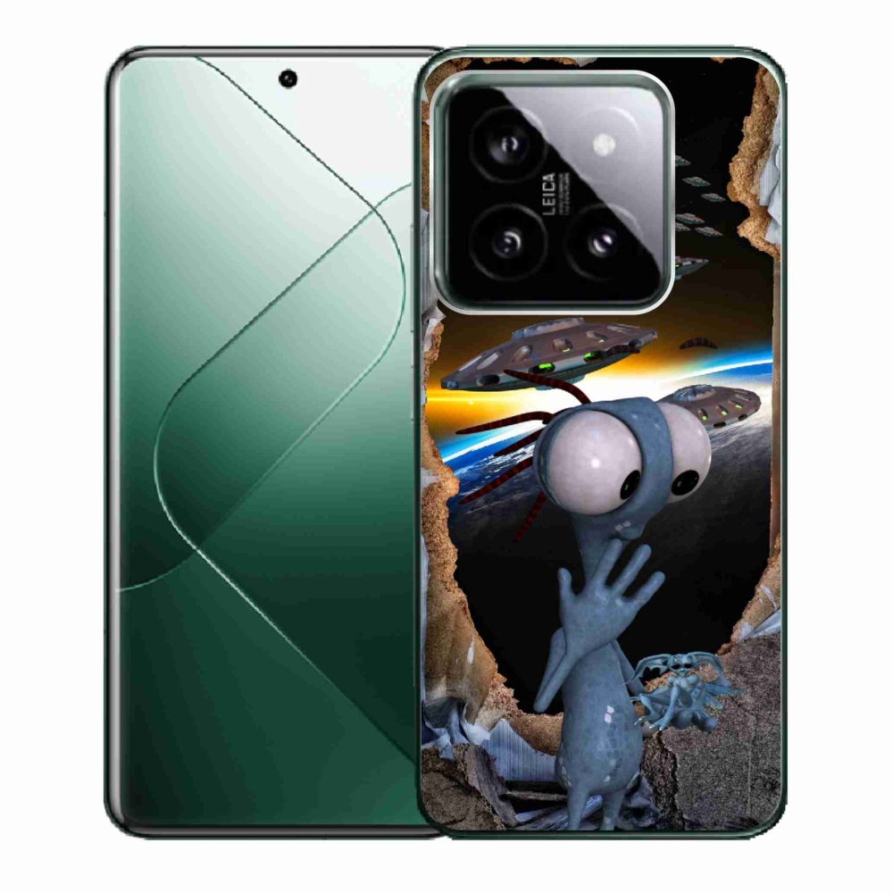 Gelový kryt mmCase na Xiaomi 14 - mimozemšťan