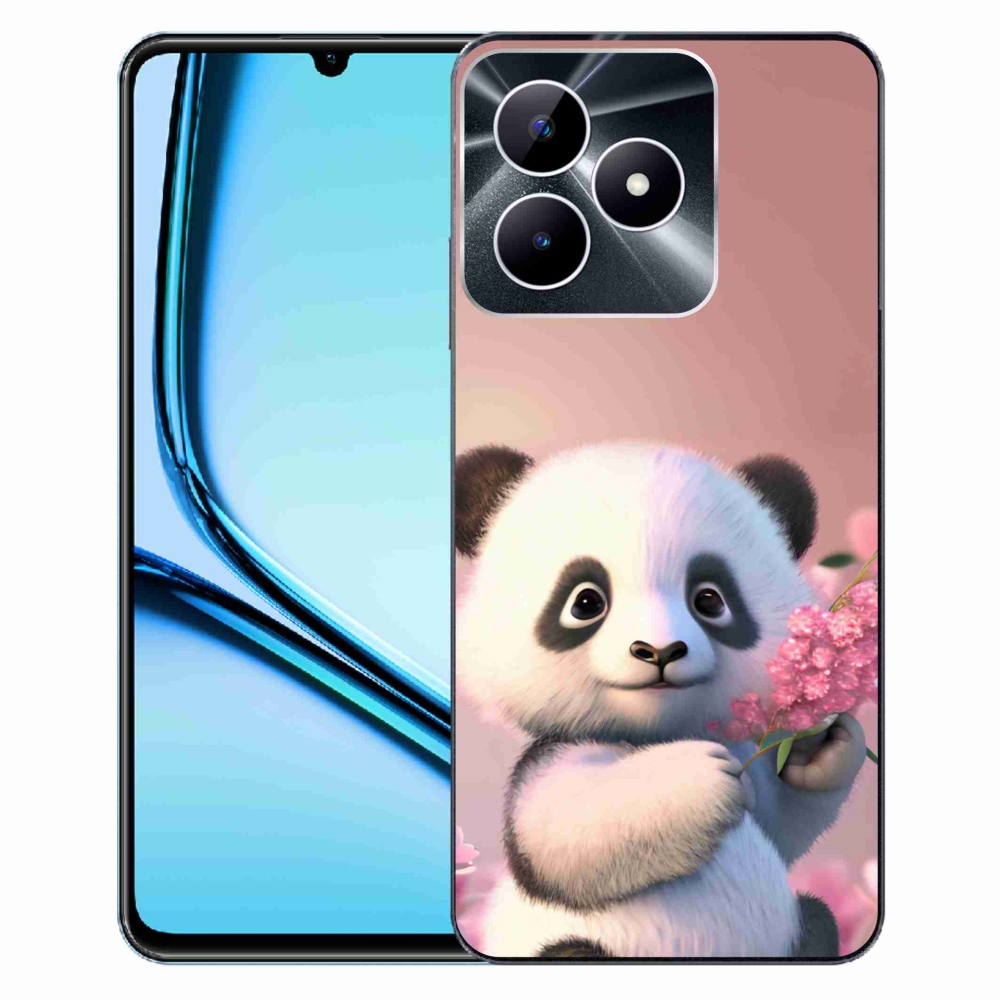 Gelový kryt mmCase na Realme Note 50 - roztomilá panda