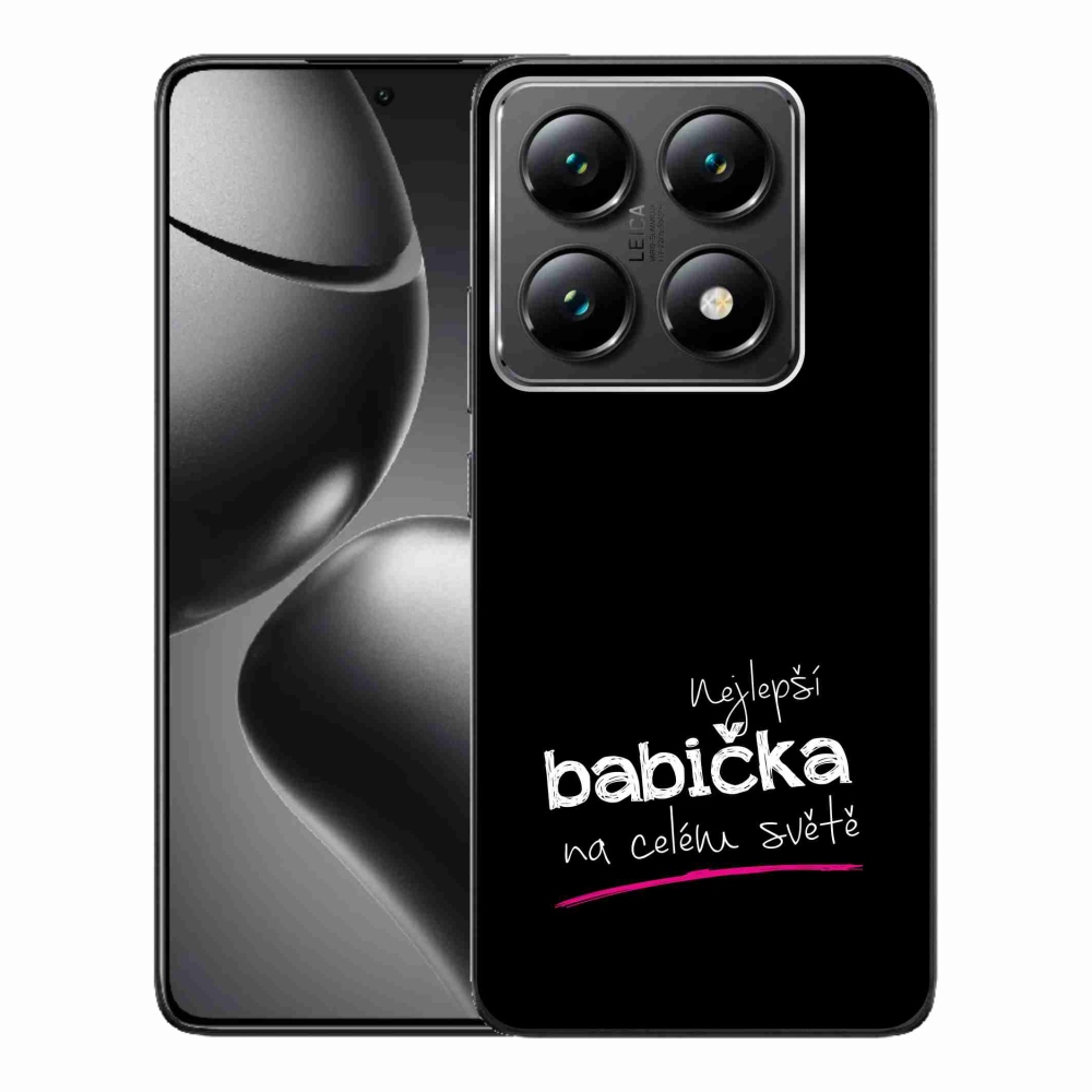 Gelový kryt mmCase na Xiaomi 14T Pro - nejlepší babička 4 černé pozadí