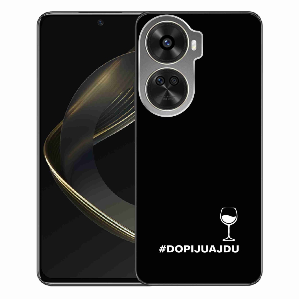 Gelový kryt mmCase na Huawei Nova 12 SE - vinný motiv černé pozadí