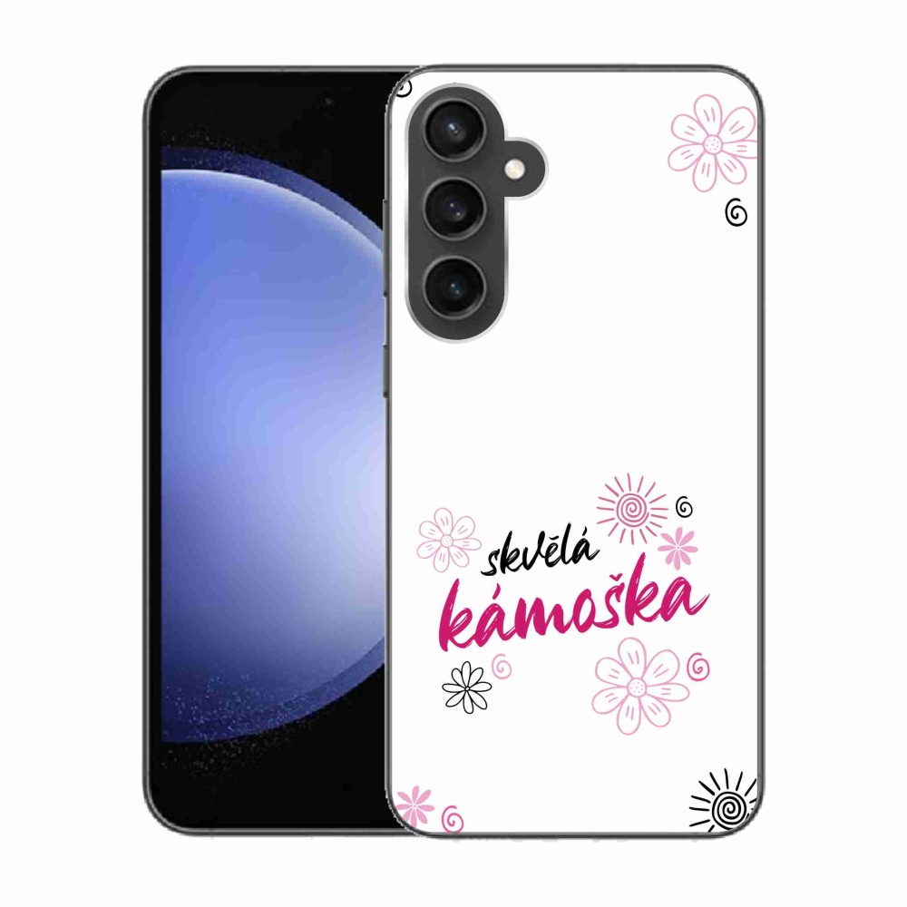 Gelový kryt mmCase na Samsung Galaxy S23 FE - skvělá kámoška bílé pozadí