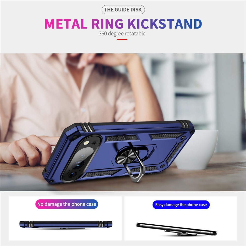 Ring odolný kryt na Google Pixel 10 Pro/Pixel 10 - modrý