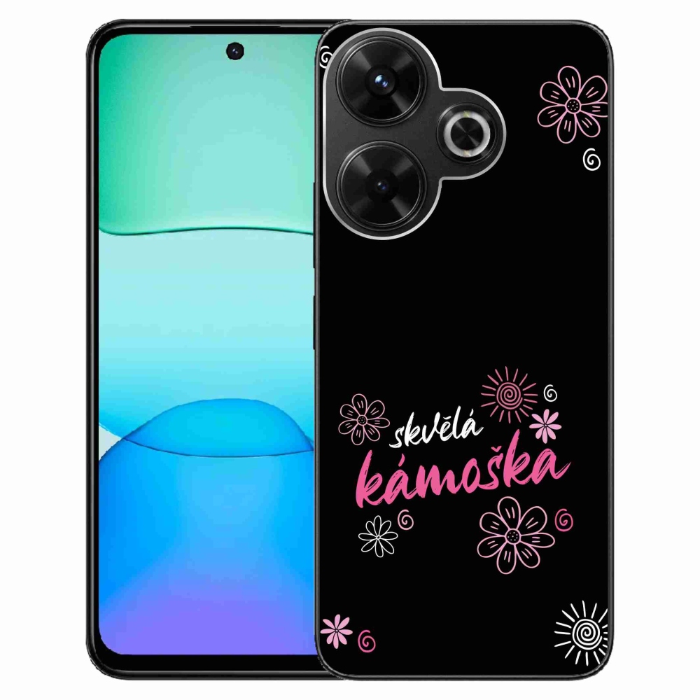 Gelový kryt mmCase na Xiaomi Redmi 13 4G/Poco M6 4G  - skvělá kámoška černé pozadí
