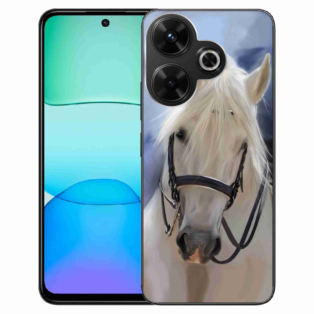 Gelový kryt mmCase na Xiaomi Redmi 13 4G/Poco M6 4G - bílý kůň