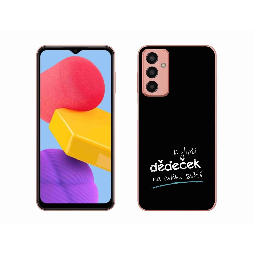 Gelový kryt mmCase na Samsung Galaxy M13 - nejlepší dědeček 3 černé pozadí
