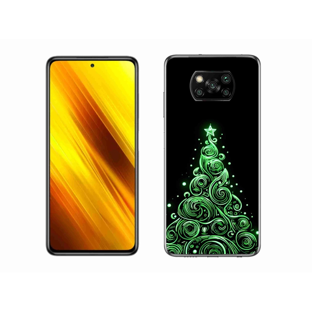 Gelový kryt mmCase na Xiaomi Poco X3 - neonový vánoční stromek 3