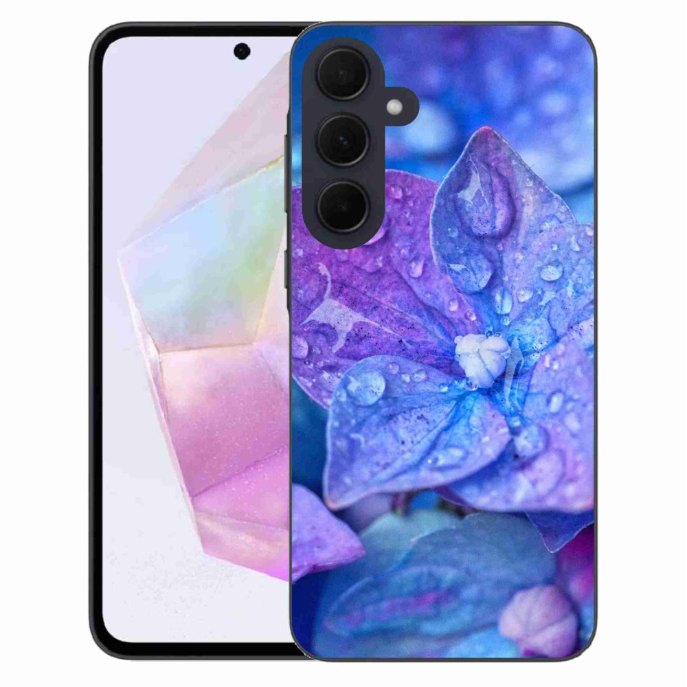 Gelový kryt mmCase na Samsung Galaxy A35 5G - fialový květ