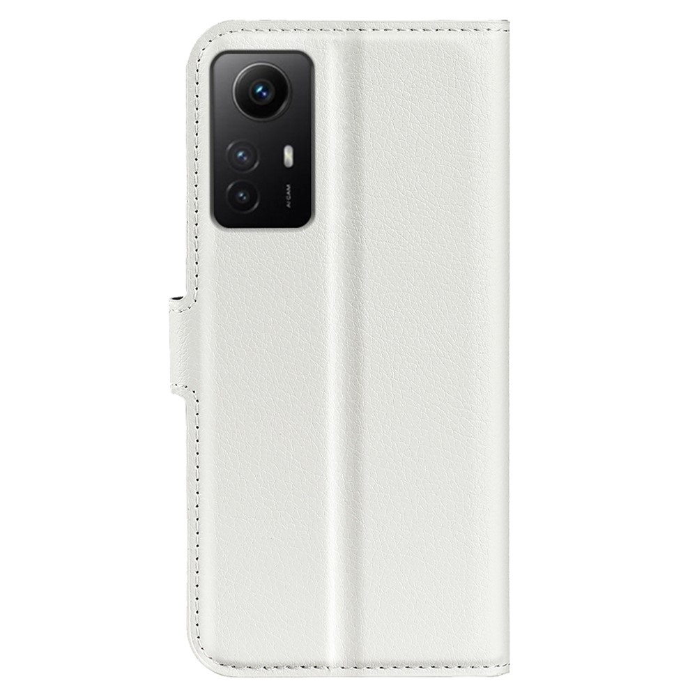 Litchi knížkové pouzdro na Xiaomi Redmi Note 12S - bílé
