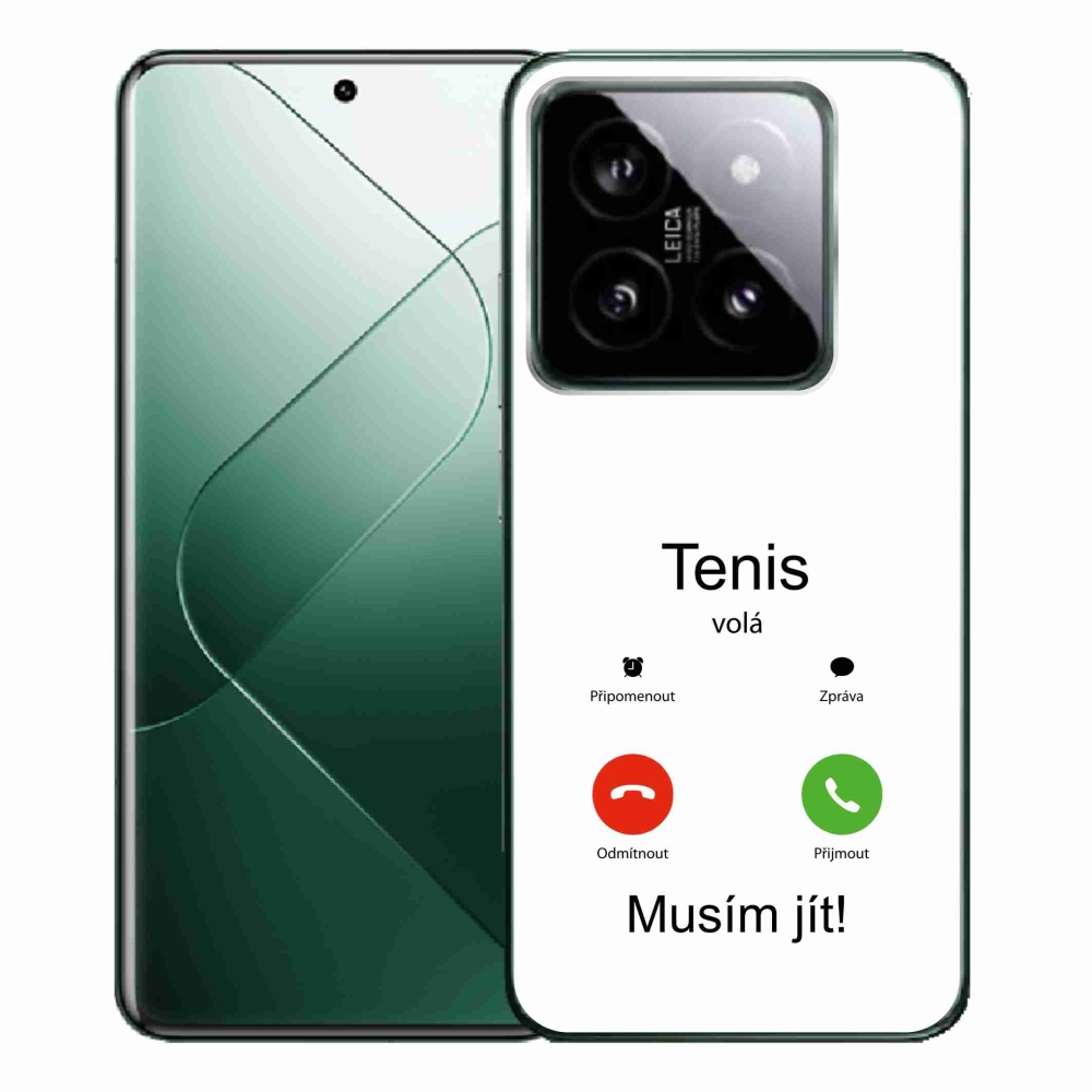 Gelový kryt mmCase na Xiaomi 14 Pro - tenis volá bílé pozadí