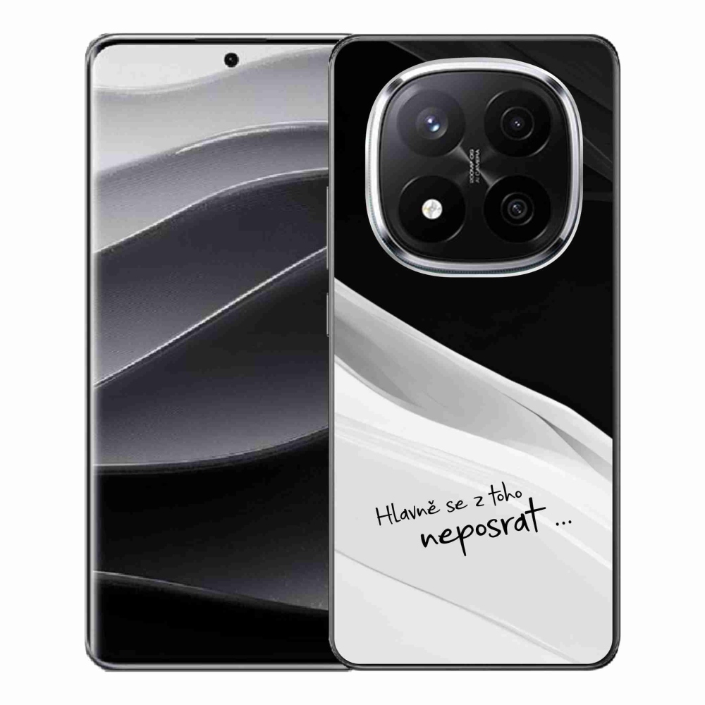 Gelový kryt mmCase na Xiaomi Redmi Note 14 Pro+ 5G - vtipný text 13 bíločerné pozadí