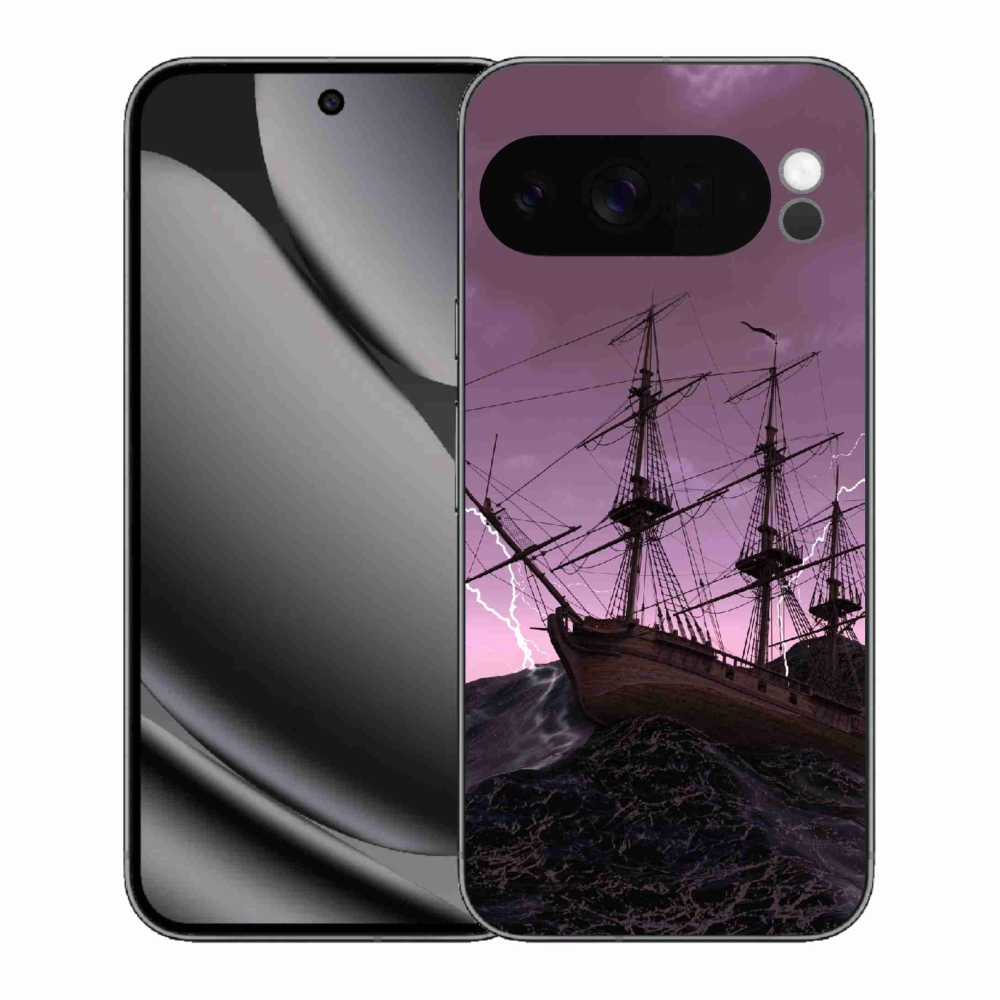 Gelový kryt mmCase na Google Pixel 10 Pro XL - loď v bouři