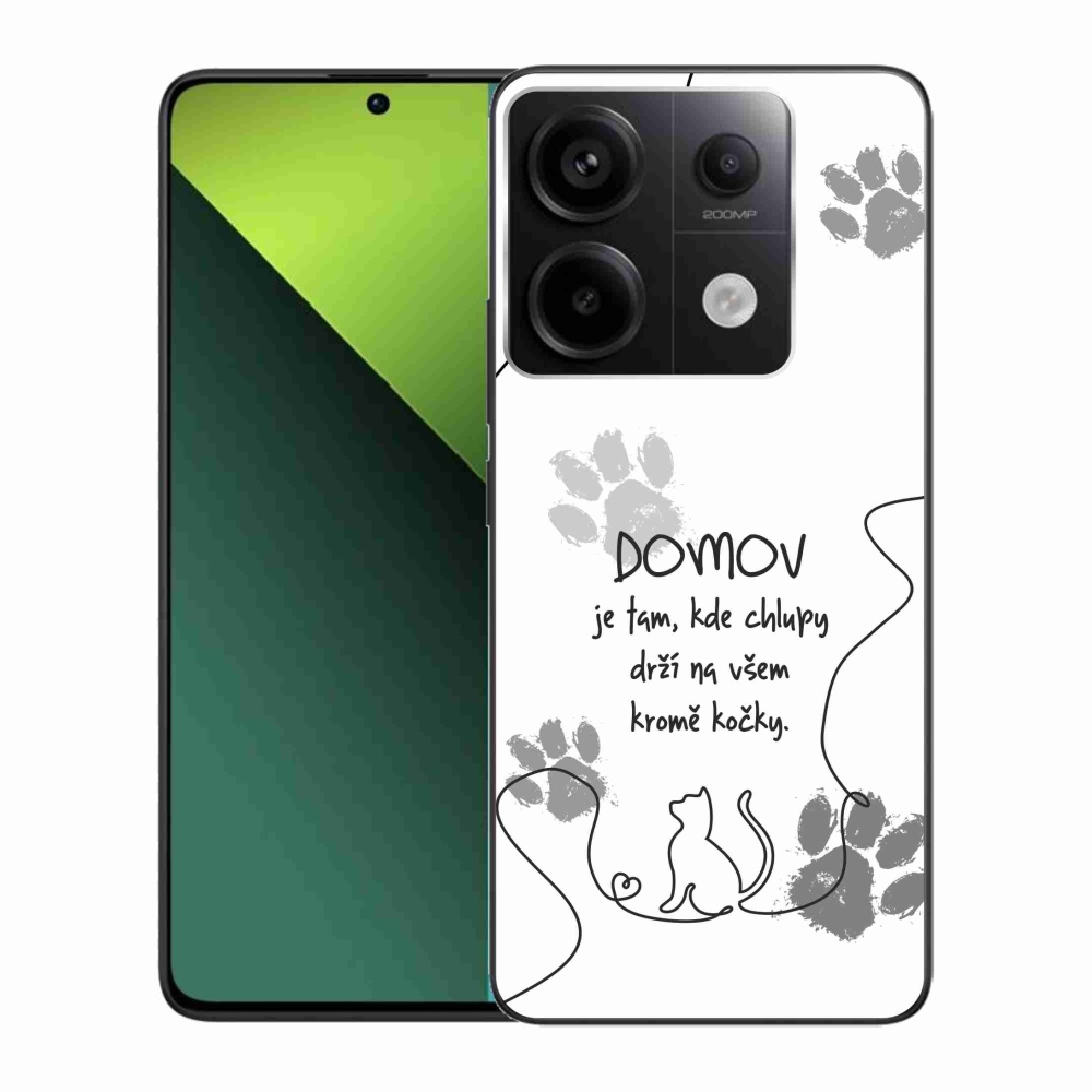 Gelový kryt mmCase na Xiaomi Redmi Note 13 Pro 5G/Poco X6 5G - kočičí motiv bílé pozadí