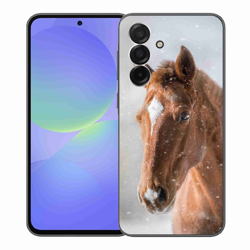 Gelový kryt mmCase na Samsung Galaxy A36 5G - hnědý kůň 2