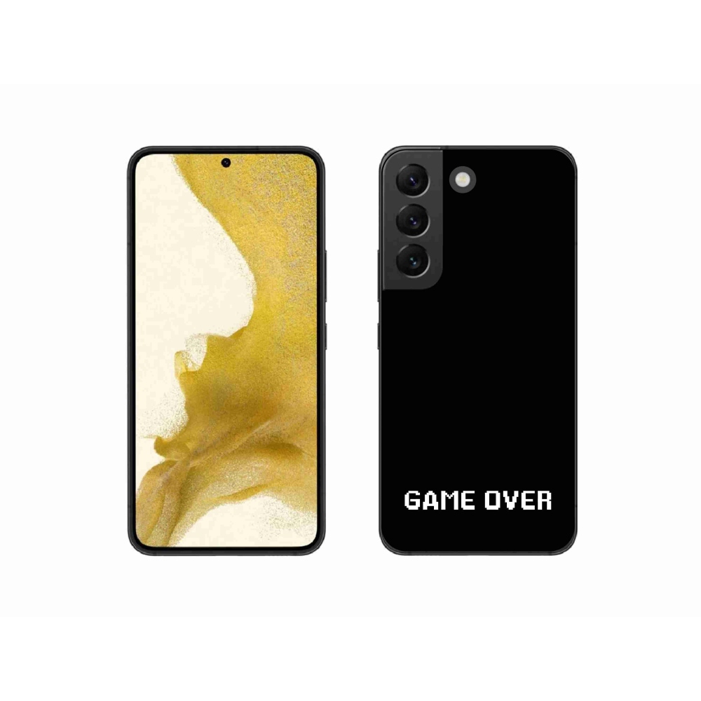 Gelový kryt mmCase na Samsung Galaxy S22 5G - game over černé pozadí