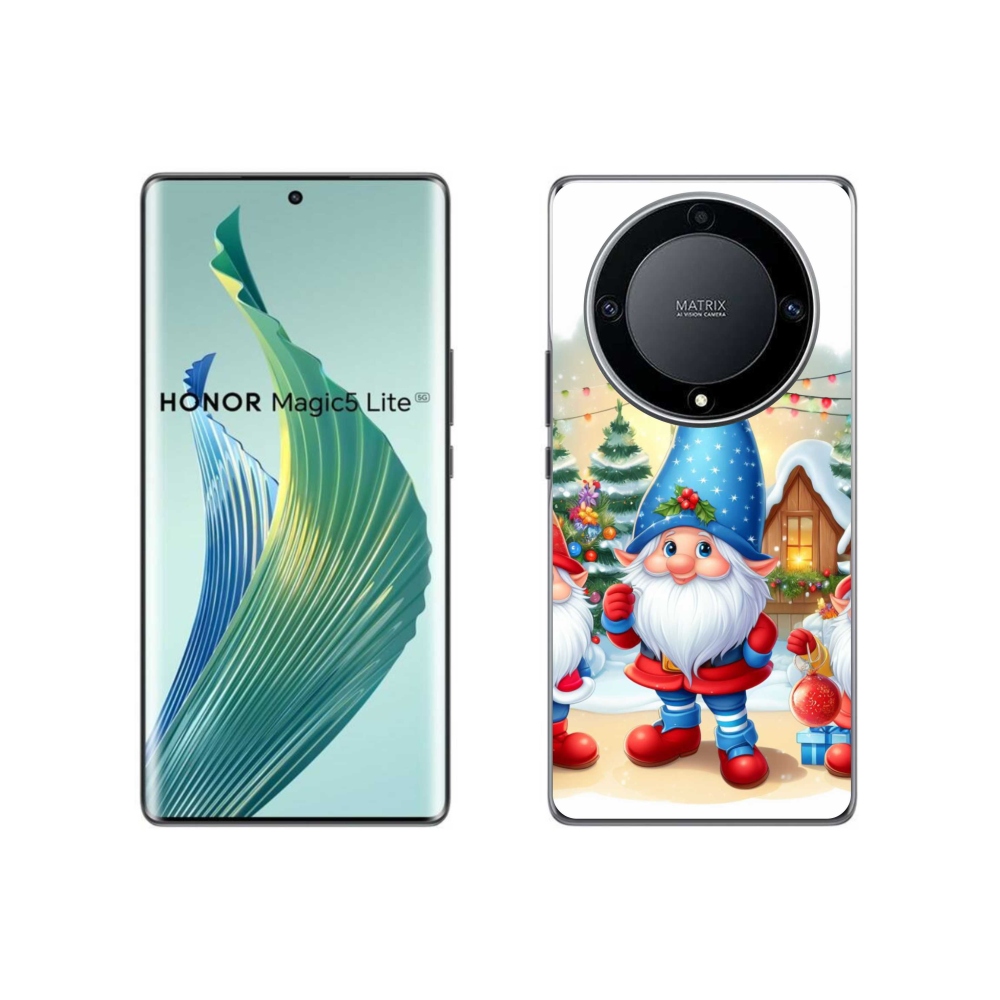 Gelový kryt mmCase na Honor Magic 5 Lite 5G - vánoční skřítci