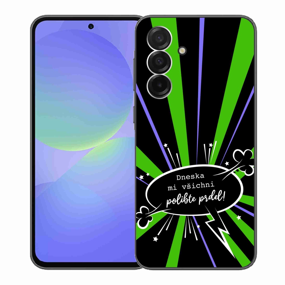 Gelový kryt mmCase na Samsung Galaxy A36 5G - vtipný text 15 černé pozadí