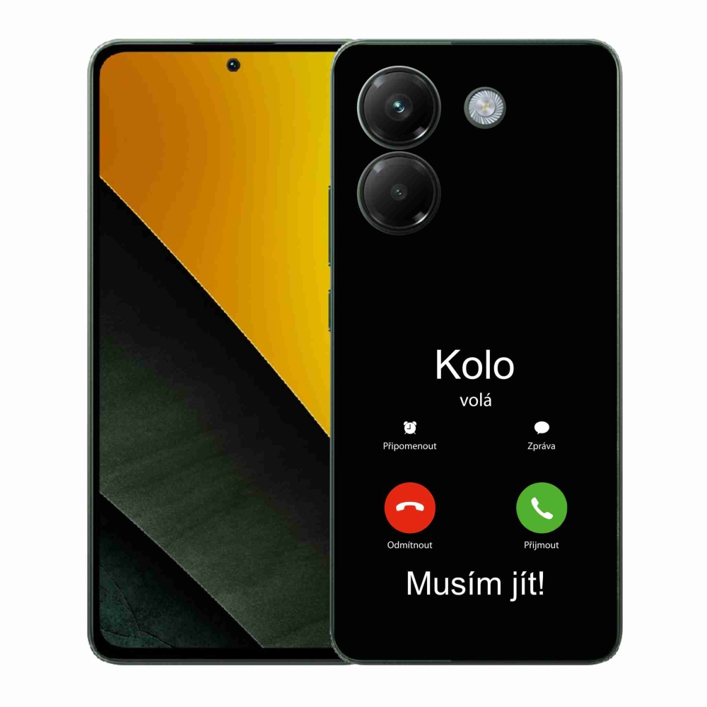 Gelový kryt mmCase na Xiaomi Poco M7 Pro 5G - kolo volá černé pozadí
