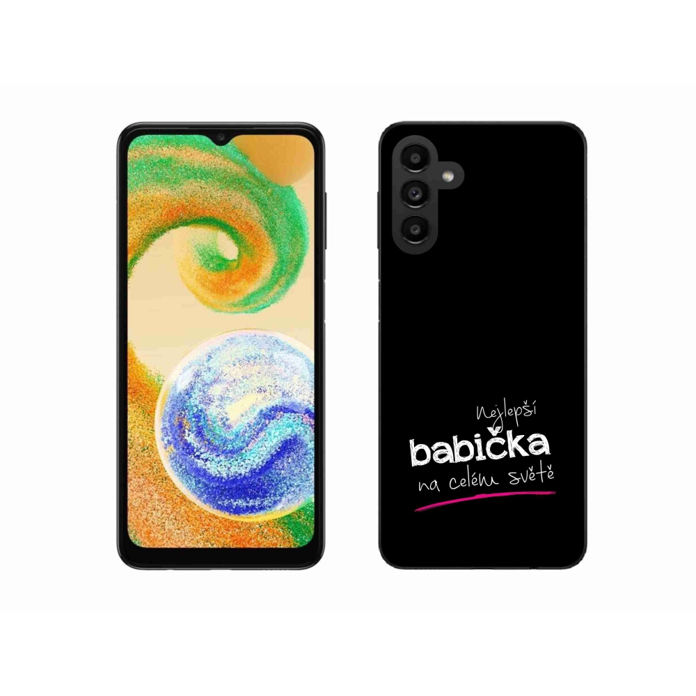 Gelový kryt mmCase na Samsung Galaxy A04s (164.7x76.7x9.1mm) - nejlepší babička 4 černé pozadí