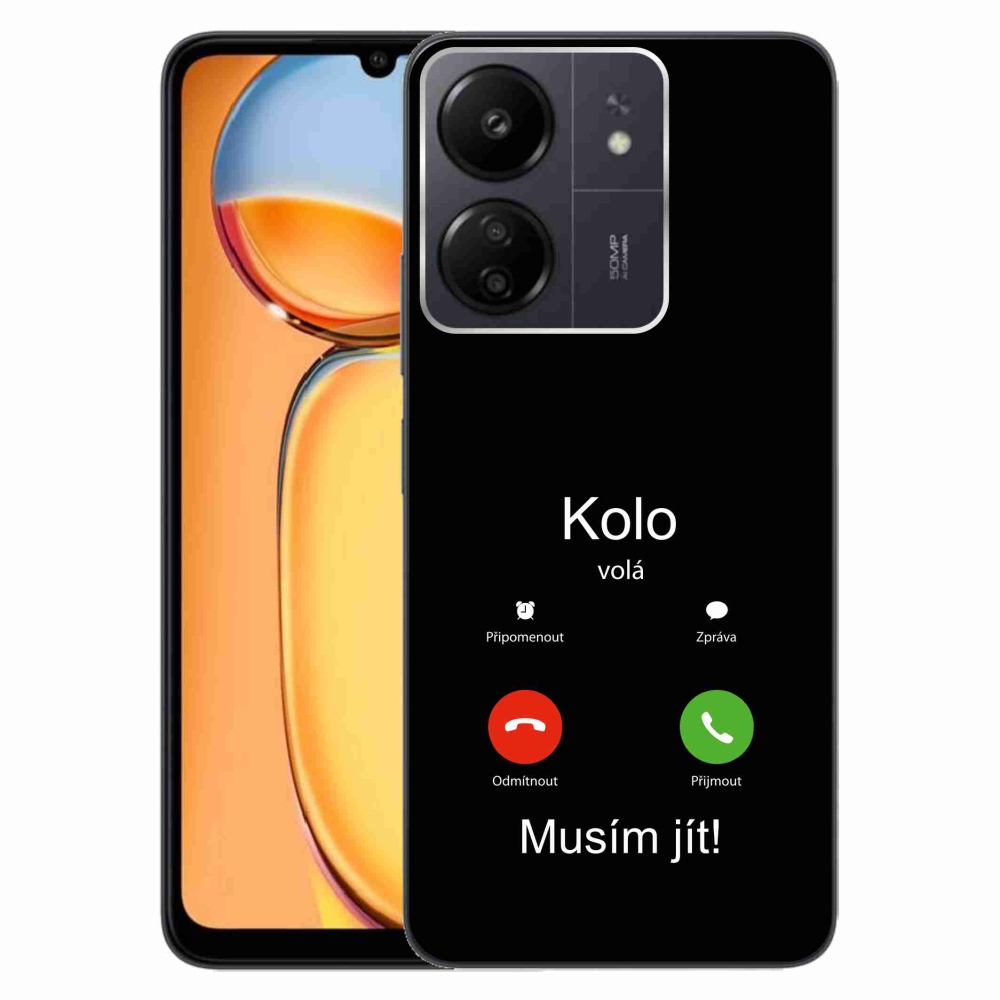 Gelový kryt mmCase na Xiaomi Poco C65/Redmi 13C - kolo volá černé pozadí