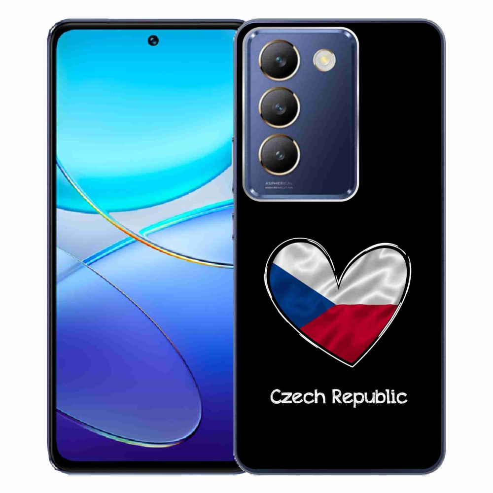 Gelový kryt mmCase na Vivo V40 SE 4G/5G - vlajka srdce černé pozadí