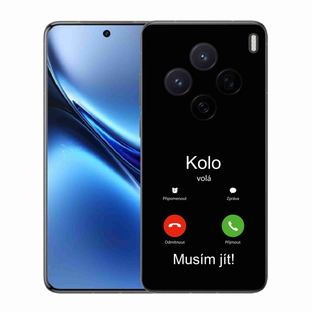Gelový kryt mmCase na Vivo X200 5G - kolo volá černé pozadí