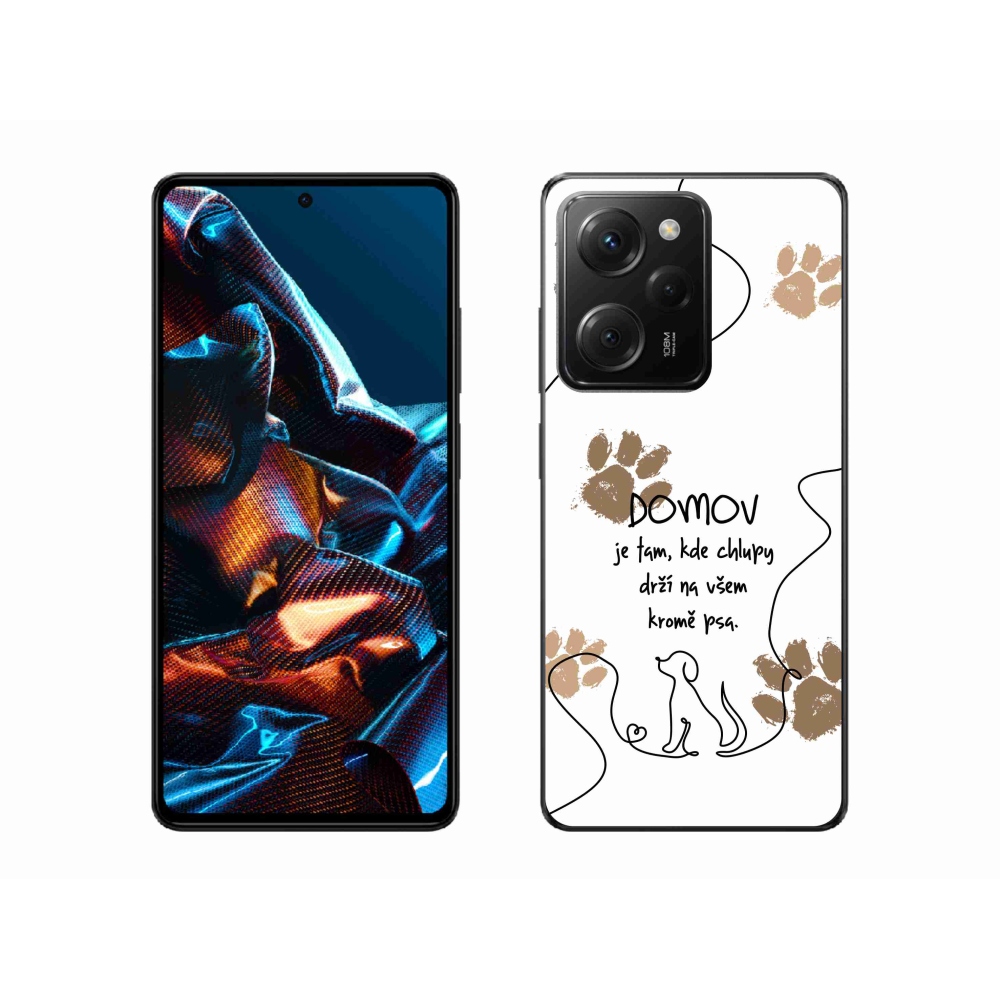 Gelový kryt mmCase na Xiaomi Poco X5 Pro 5G - psí motiv bílé pozadí