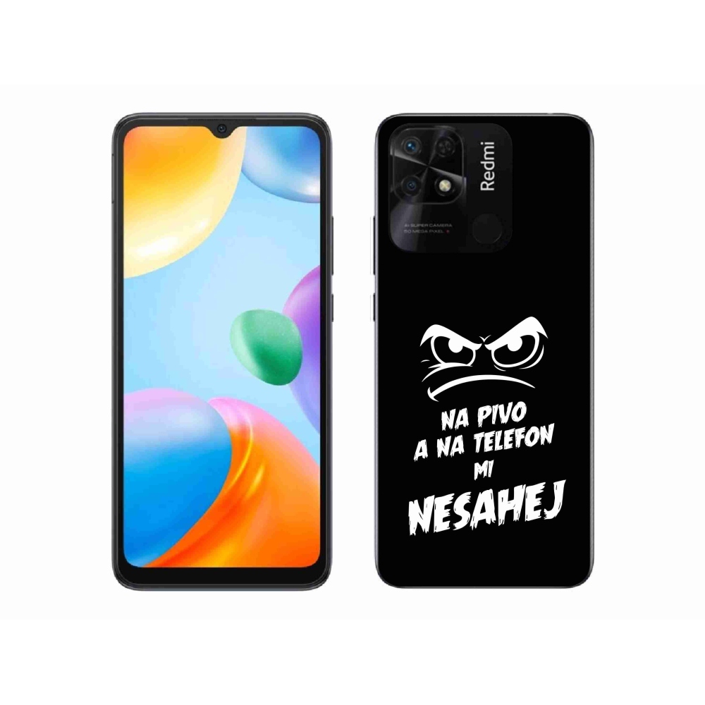 Gelový kryt mmCase na Xiaomi Redmi 10C - pivní motiv 2 černé pozadí