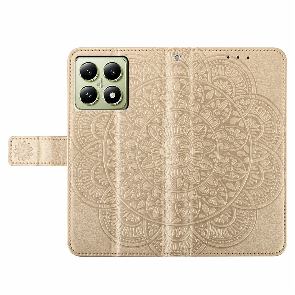 Mandala knížkové pouzdro na Xiaomi 15T - zlaté