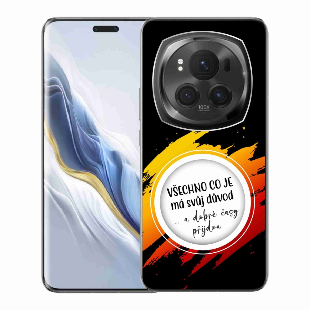 Gelový kryt mmCase na Honor Magic 6 Pro 5G - citát 3 černé pozadí