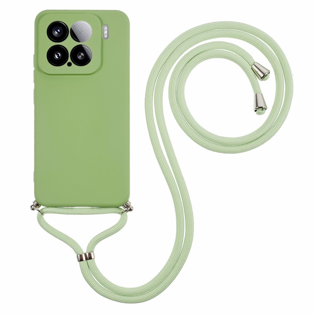 Lining gelový obal se šňůrkou na Xiaomi 15 - světlezelený