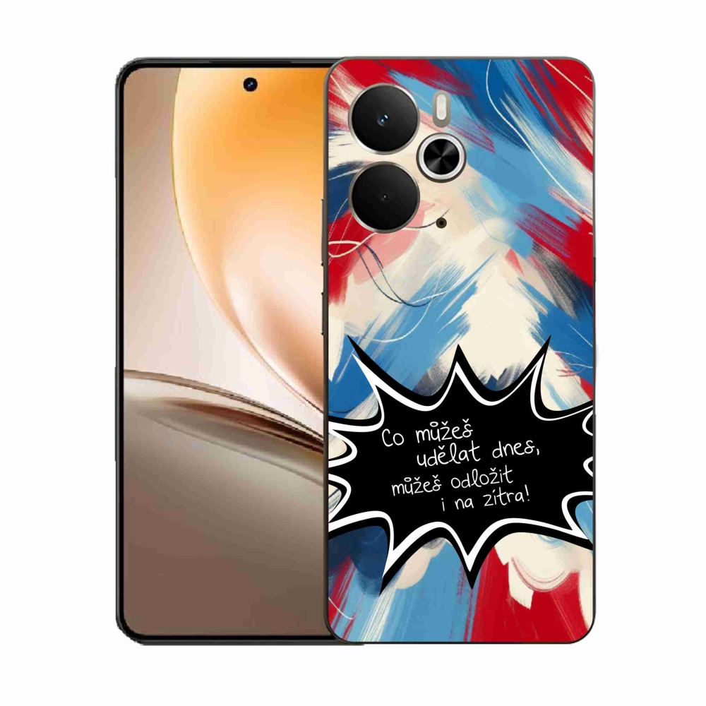 Gelový kryt mmCase na Realme 14 5G - vtipný text 9 černé pozadí