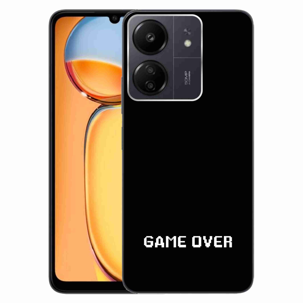 Gelový kryt mmCase na Xiaomi Poco C65/Redmi 13C - game over černé pozadí