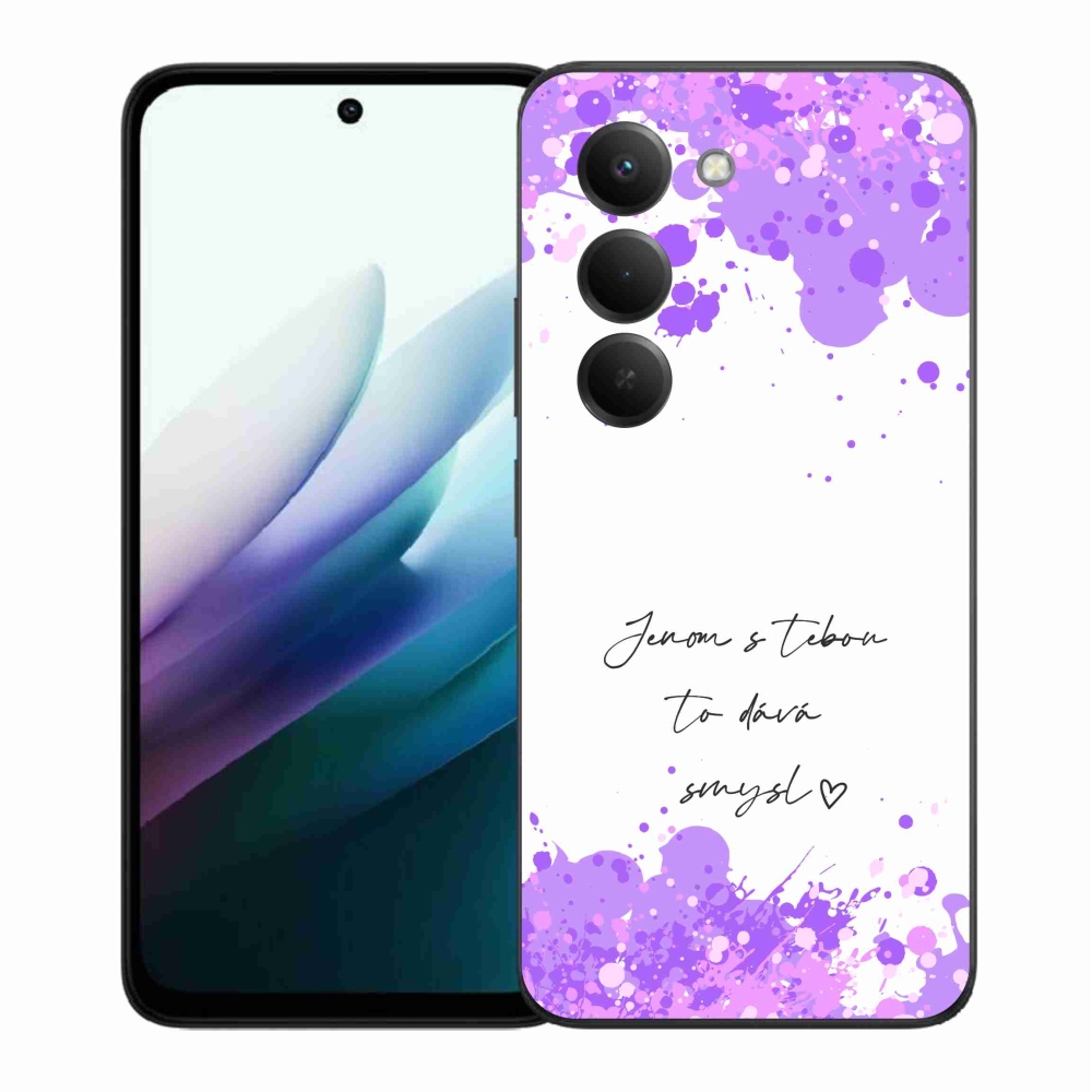 Gelový kryt mmCase na Xiaomi Redmi 15 4G/5G (171mm) - zamilovaný text bílé pozadí