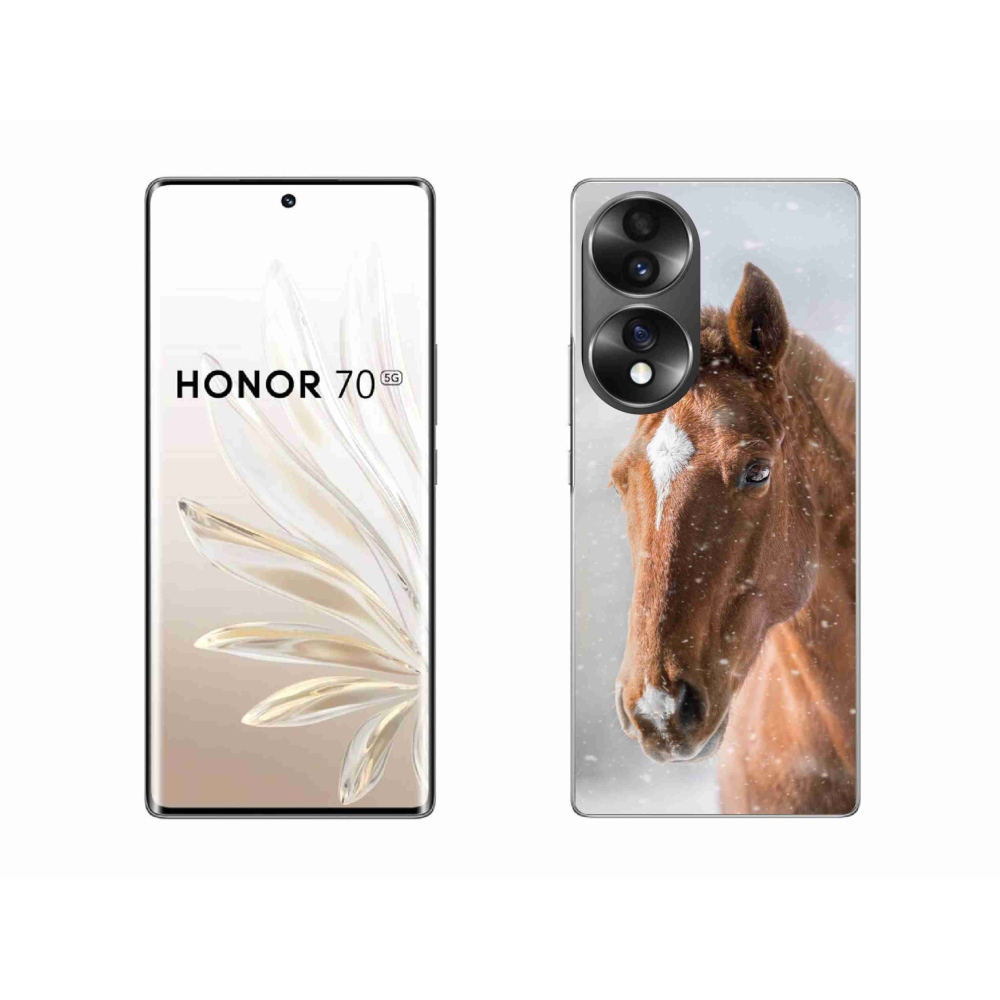 Gelový kryt mmCase na Honor 70 - hnědý kůň 2