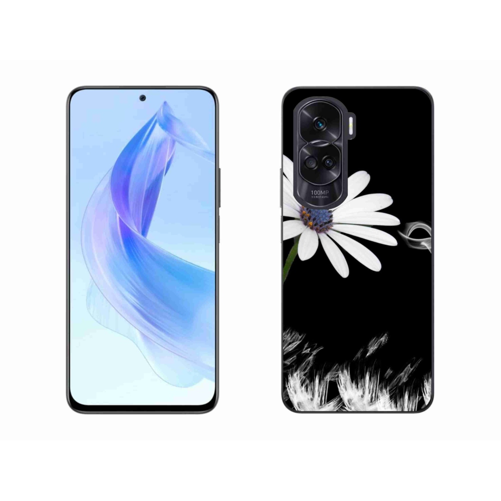 Gelový kryt mmCase na Honor 90 Lite - bílá květina