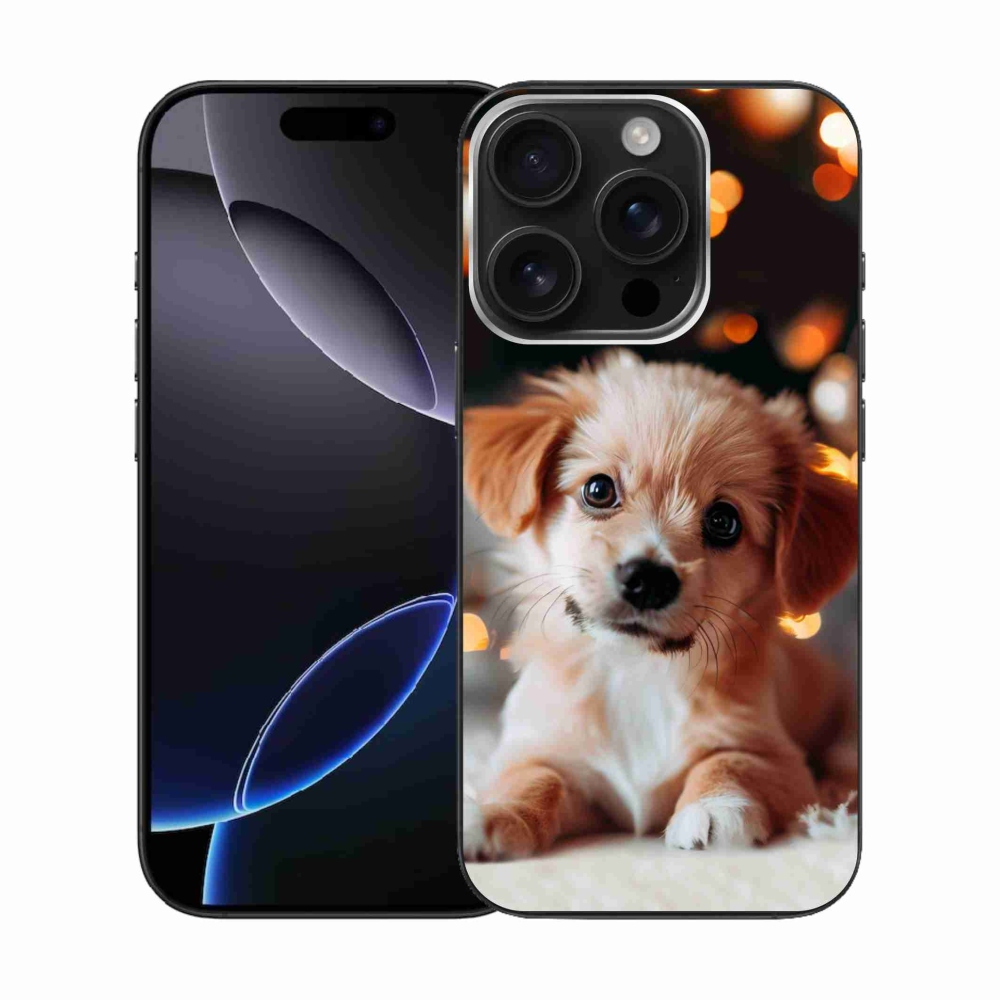 Gelový kryt mmCase na iPhone 16 Pro - štěňátko